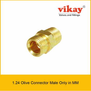 Brass Olive Connector Male Only